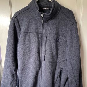 The North Face Men’s Zip Up Jacket, Size XL, Heathered Blue Color